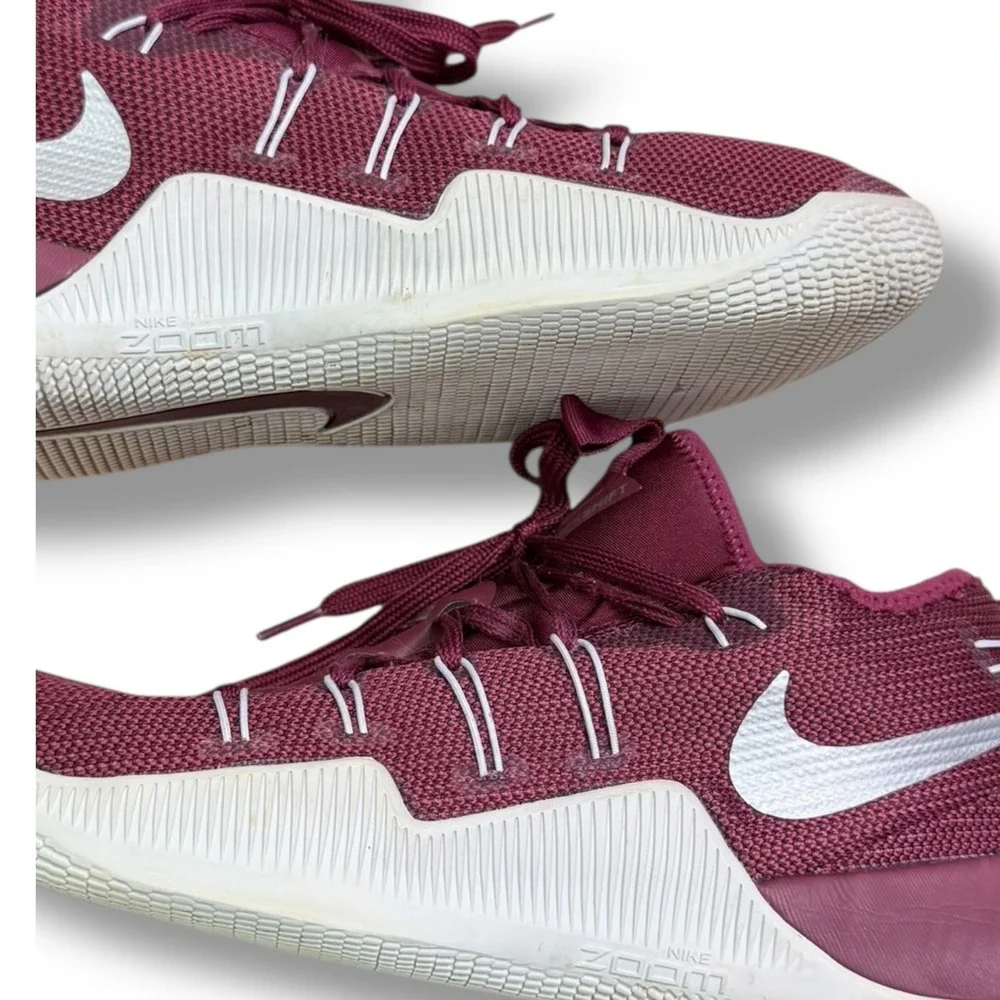 Nike Hypershift TB Burgundy White Basketball Shoes Sneakers Men Size 11.5
